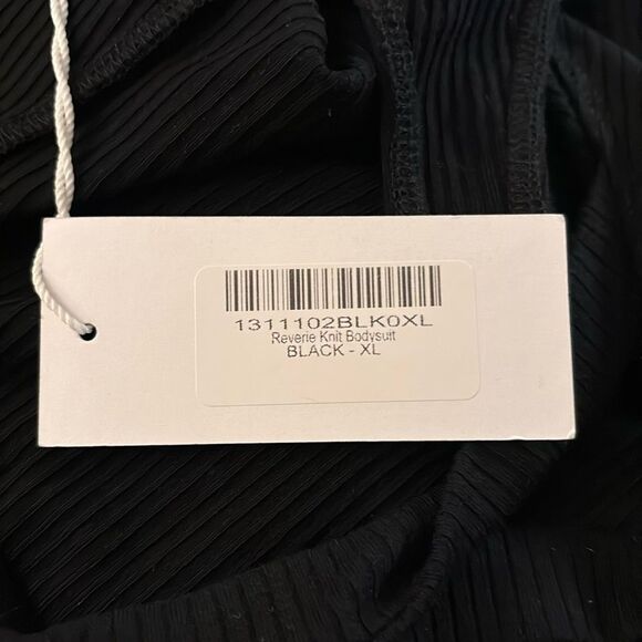 Reformation Reverie knit thong black bodysuit XL $88 - Picture 5 of 5